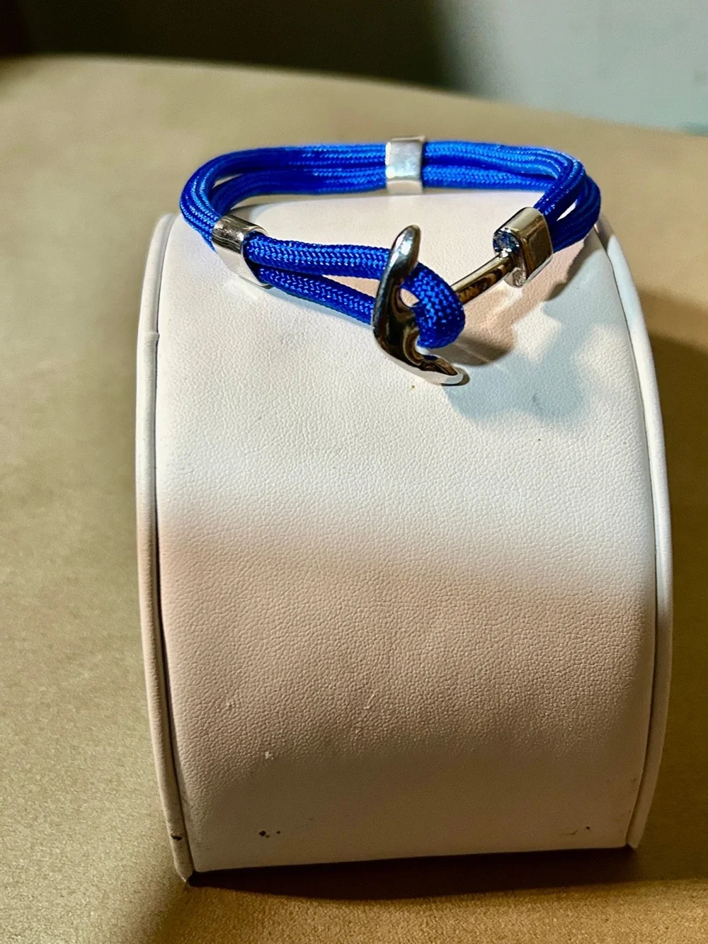 Roper Royal Blue Cord Bracelet with Silver Anchor